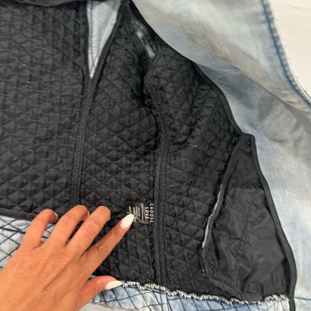 Generation Love Diamond Patterned Light Blue Jack… - image 6